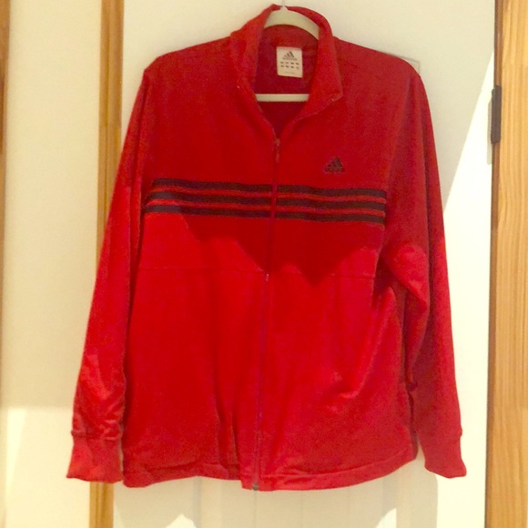 adidas red mesh jacket
